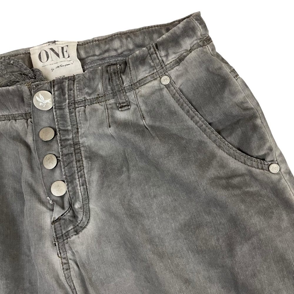 ONE by one teaspoon Super Tough Grey‎ Drawstring Jean Sz 25 - Picture 9 of 14